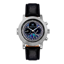 Load image into Gallery viewer, Heritor Automatic Legacy Leather-Band Watcch w/Day/Date - Silver/Black - HERHR9701
