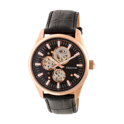 Heritor Automatic Stanley Semi-Skeleton Men's Watch - HERHR6506