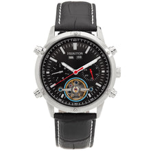 Load image into Gallery viewer, Heritor Automatic Wilhelm Semi-Skeleton Leather-Band Watch w/Day/Date - Black - HERHS2105