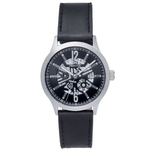 Heritor Automatic Dayne Leather-Band Watch w/Date - Black - HERHS2601
