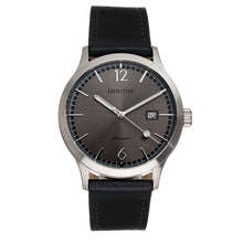 Load image into Gallery viewer, Heritor Automatic Becker Leather-Band Watch w/Date - Silver/Charcoal - HERHR9604
