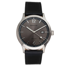 Load image into Gallery viewer, Heritor Automatic Becker Leather-Band Watch w/Date - Silver/Charcoal - HERHR9604