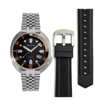 Load image into Gallery viewer, Heritor Automatic Matador Box Set with Interchangable Bands and Date Display - Black/Orange - HERHR9302