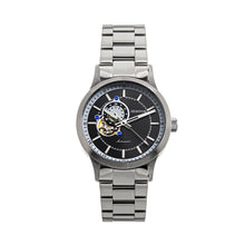 Load image into Gallery viewer, Heritor Automatic Oscar Semi-Skeleton Bracelet Watch - Black/Silver - HERHS1006