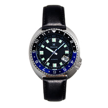 Load image into Gallery viewer, Heritor Automatic Pierce Leather-Band Watch w/Date - Black/Blue - HERHS1205