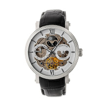 Load image into Gallery viewer, Heritor Automatic Aries Skeleton Leather-Band Watch - Black/White - HERHR4404