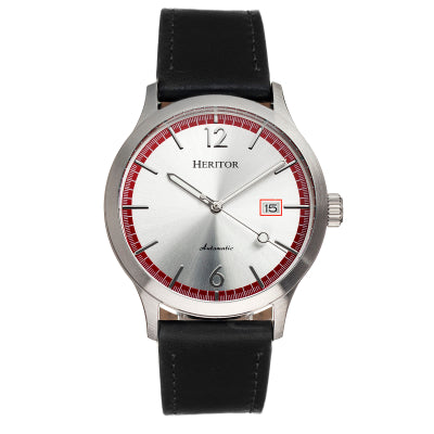 Heritor Automatic Becker Leather-Band Watch w/Date - HERHR9602