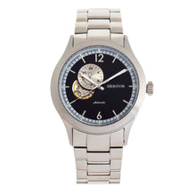 Load image into Gallery viewer, Heritor Automatic Antoine Semi-Skeleton Bracelet Watch - Silver/Black - HERHR8502