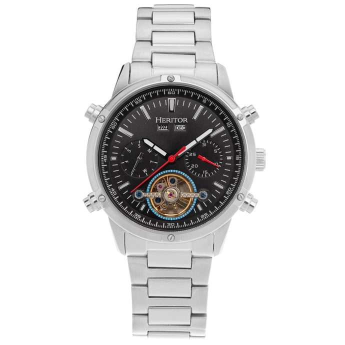 Heritor Automatic Wilhelm Semi-Skeleton Bracelet Watch w/Day/Date - HERHS2102