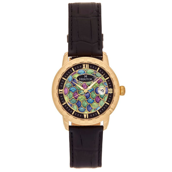 Heritor Automatic Protégé Leather-Band Watch w/Date - HERHS2904