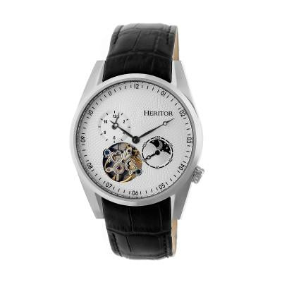 Heritor Automatic Alexander Semi-Skeleton Leather-Band Watch - HERHR4901