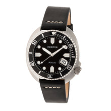 Load image into Gallery viewer, Heritor Automatic Morrison Leather-Band Watch w/Date - Black/Silver - HERHR7601