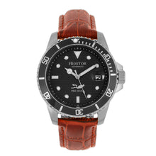 Load image into Gallery viewer, Heritor Automatic Lucius Leather-Band Watch w/Date - Silver/Brown - HERHR7808
