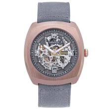 Load image into Gallery viewer, Heritor Automatic Gatling Skeletonized Leather-Band Watch - Rose Gold/Gray - HERHS2304