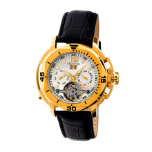 Load image into Gallery viewer, Heritor Automatic Lennon Semi-Skeleton Leather-Band Watch - Gold/Silver - HERHR2803