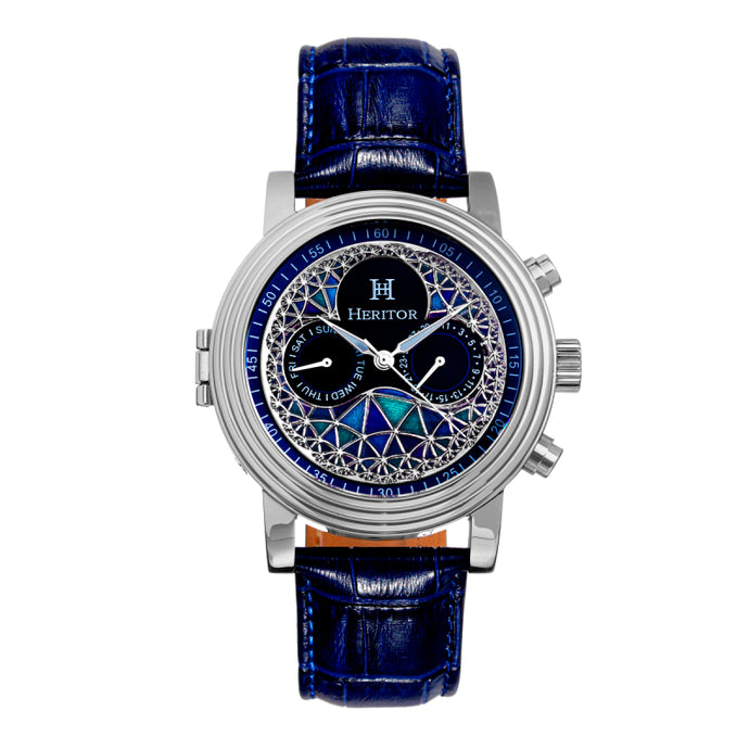 Heritor Automatic Legacy Leather-Band Watch w/Day/Date - HERHR9702