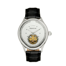 Load image into Gallery viewer, Heritor Automatic Hayward Semi-Skeleton Leather-Band Watch - Silver - HERHR9401