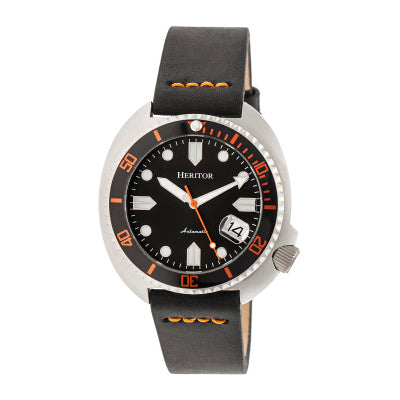 Heritor Automatic Morrison Leather-Band Watch w/Date - HERHR7602