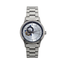 Load image into Gallery viewer, Heritor Automatic Oscar Semi-Skeleton Bracelet Watch - Silver - HERHS1007