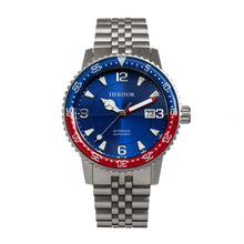 Load image into Gallery viewer, Heritor Automatic Dominic  Bracelet Watch w/Date - Red&Blue/Blue - HERHR9806