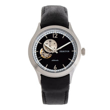 Load image into Gallery viewer, Heritor Automatic Antoine Semi-Skeleton Leather-Band Watch - Silver/Black - HERHR8506
