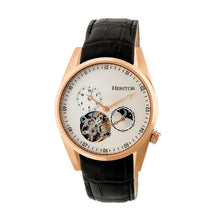 Load image into Gallery viewer, Heritor Automatic Alexander Semi-Skeleton Leather-Band Watch - Rose Gold/White - HERHR4905