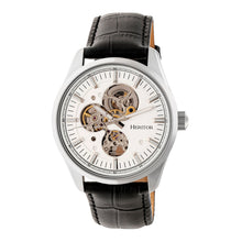 Load image into Gallery viewer, Heritor Automatic Stanley Semi-Skeleton Leather-Band Watch - Silver - HERHR6503