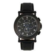 Load image into Gallery viewer, Heritor Automatic Kingsley Leather-Band Watch w/Day/Date - Black - HERHR4810