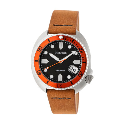 Heritor Automatic Morrison Leather-Band Watch w/Date - HERHR7606