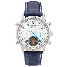 Load image into Gallery viewer, Heritor Automatic Wilhelm Semi-Skeleton Leather-Band Watch w/Day/Date - Black/Silver - HERHS2104