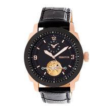 Load image into Gallery viewer, Heritor Automatic Helmsley Semi-Skeleton Bracelet Watch - Black/Rose Gold/Black- HERHR5009