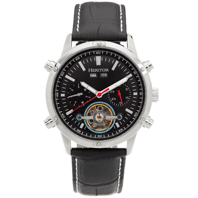 Heritor Automatic Wilhelm Semi-Skeleton Bracelet Watch w/Day/Date - HERHS2105