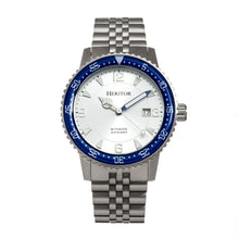 Load image into Gallery viewer, Heritor Automatic Dominic Bracelet Watch w/Date - Blue/Silver - HERHR9801