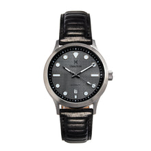 Load image into Gallery viewer, Heritor Automatic Bradford Leather-Band Watch w/Date - Gray & Black - HERHS1103