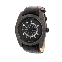 Load image into Gallery viewer, Heritor Automatic Daniels Semi-Skeleton Leather-Band Watch - Black - HERHR7407