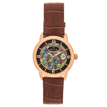 Load image into Gallery viewer, Heritor Automatic Protégé Leather-Band Watch w/Date - Rose Gold/Brown - HERHS2905