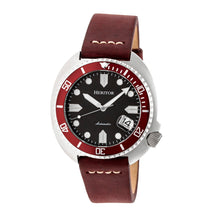 Load image into Gallery viewer, Heritor Automatic Morrison Leather-Band Watch w/Date - Maroon/Silver - HERHR7604
