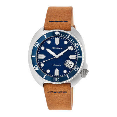 Heritor Automatic Morrison Leather-Band Watch w/Date - HERHR7607