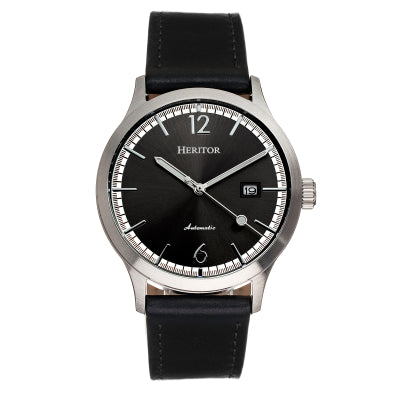 Heritor Automatic Becker Leather-Band Watch w/Date - HERHR9603