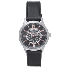Load image into Gallery viewer, Heritor Automatic Dayne Leather-Band Watch w/Date - Black/Rose Gold - HERHS2605
