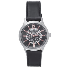Load image into Gallery viewer, Heritor Automatic Dayne Leather-Band Watch w/Date - Black/Rose Gold - HERHS2605