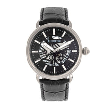 Load image into Gallery viewer, Heritor Automatic Mattias Leather-Band Watch w/Date - Silver/Black - HERHR8402

