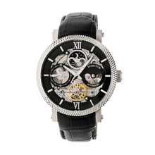 Load image into Gallery viewer, Heritor Automatic Aries Skeleton Leather-Band Watch -Black - HERHR4405
