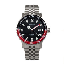 Load image into Gallery viewer, Heritor Automatic Dominic Bracelet Watch w/Date - Black&Red/Black - HERHR9804