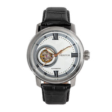 Load image into Gallery viewer, Heritor Automatic Maxim Semi-Skeleton Leather-Band Watch - Silver - HERHR8601