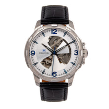 Load image into Gallery viewer, Heritor Automatic Theo Semi-Skeleton Leather-Band Watch - White - HERHS1701
