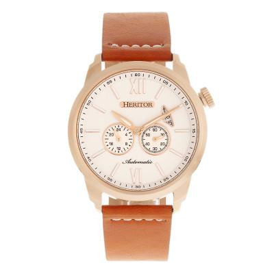 Heritor Automatic Wellington Leather-Band Watch - HERHR8205