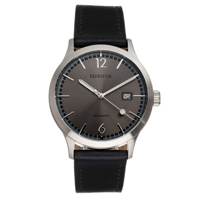 Heritor Automatic Becker Leather-Band Watch w/Date - HERHR9604