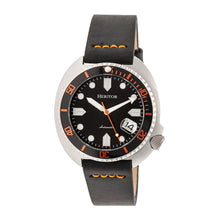 Load image into Gallery viewer, Heritor Automatic Morrison Leather-Band Watch w/Date - Silver/Black-Orange - HERHR7602