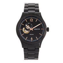 Load image into Gallery viewer, Heritor Automatic Antoine Semi-Skeleton Bracelet Watch - Black - HERHR8504